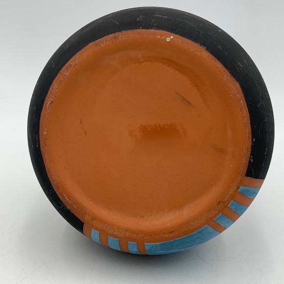 Ziczamla Matte Terracotta Vase Handcrafted Chalkboard Finish MCM Style Rusty - Picture 7 of 11